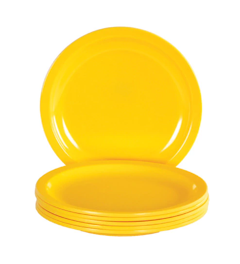 Quater Plate Yellow Microwave safe
